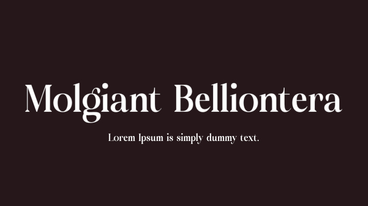 Molgiant Belliontera Font Family