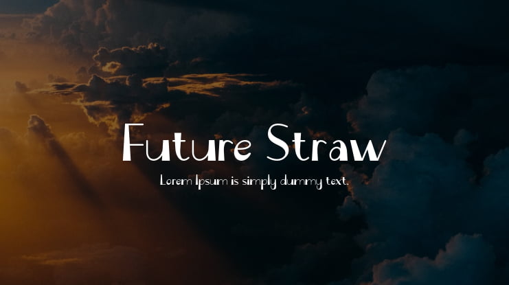 Future Straw Font