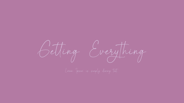 Getting Everything Font