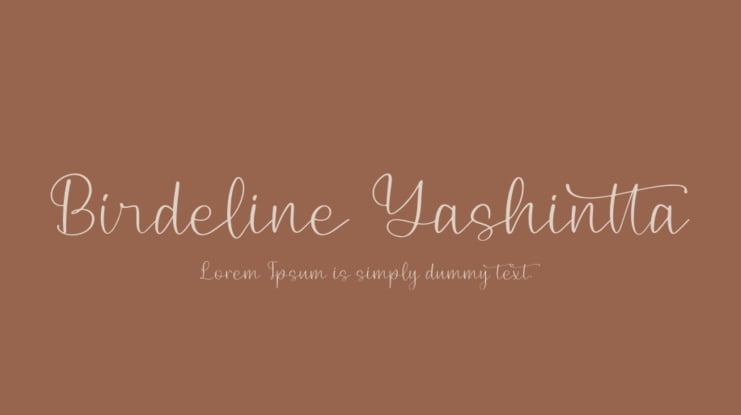 Birdeline Yashintta Font