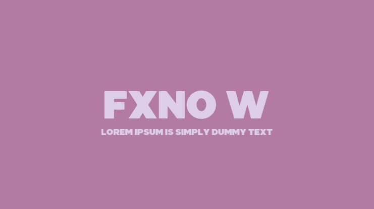 FXNOW Font