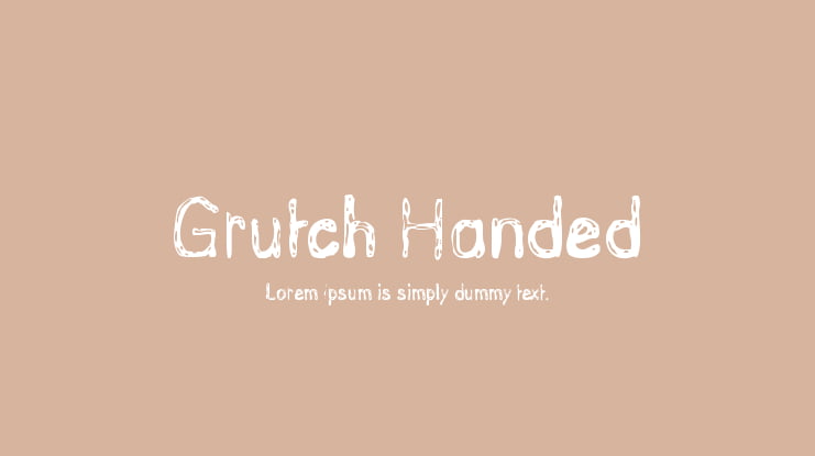Grutch Handed Font