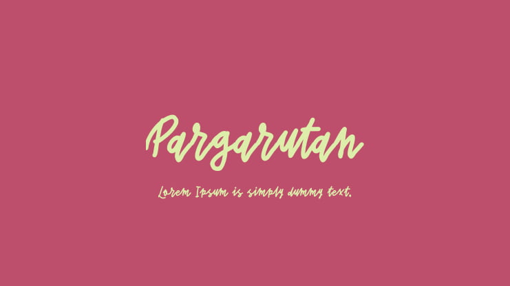 Pargarutan Font