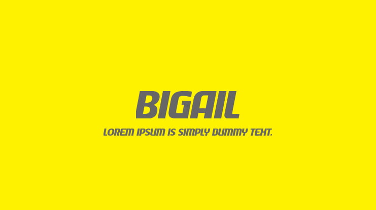 Bigail Font