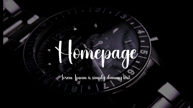 Homepage Font