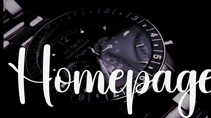 Homepage Font