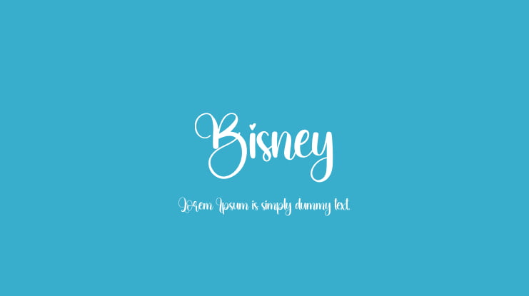 Bisney Font