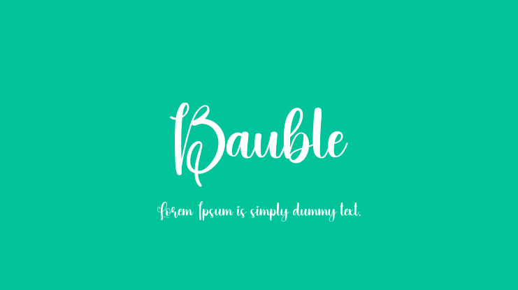Bauble Font