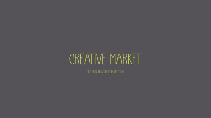 Creative Market Font
