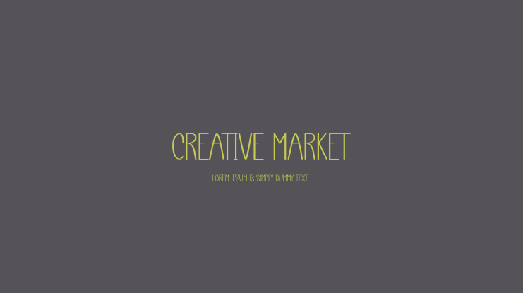 Creative Market Font