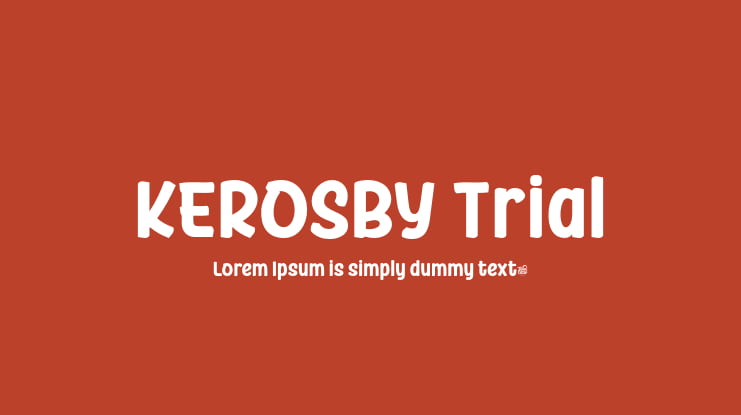 KEROSBY Trial Font