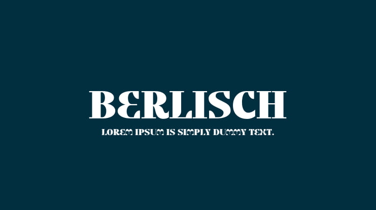 Berlisch Font
