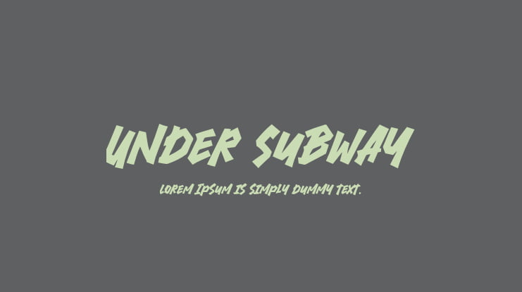 Under Subway Font