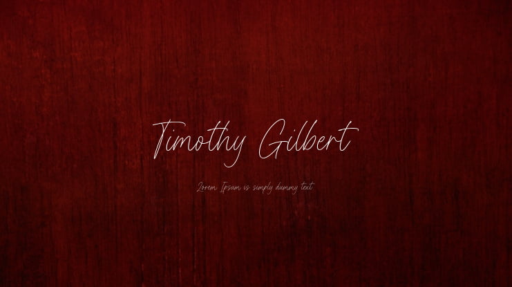 Timothy Gilbert Font