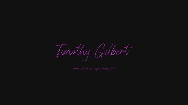 Timothy Gilbert Font