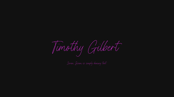 Timothy Gilbert Font