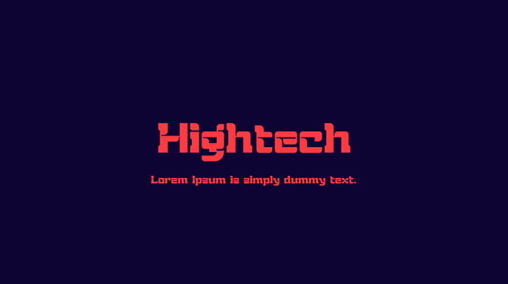 Hightech Font
