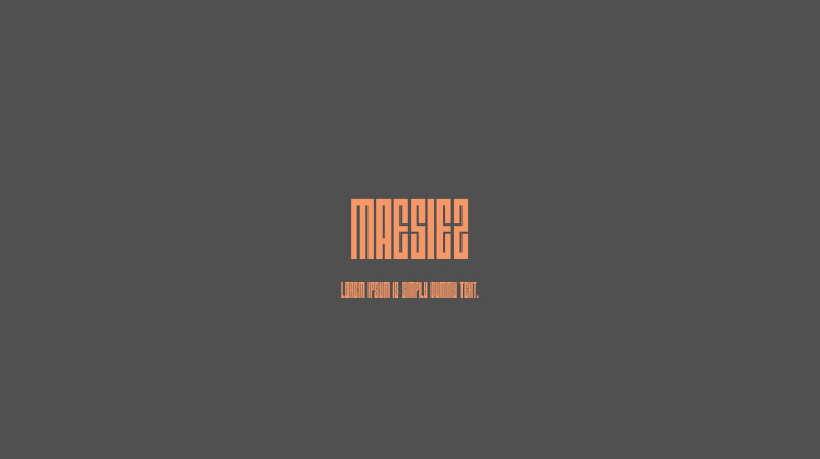 MAESIEZ Font