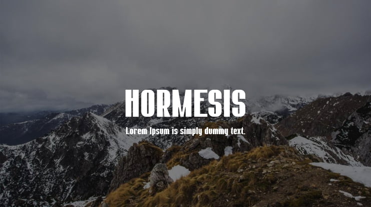 HORMESIS Font