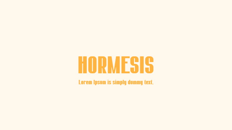 HORMESIS Font