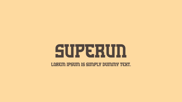 SUPERUN Font