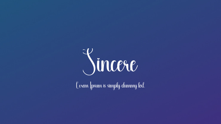 Sincere Font