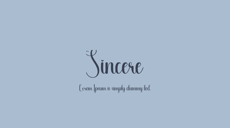 Sincere Font