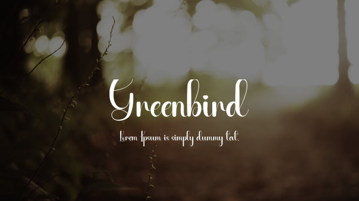 Greenbird Font