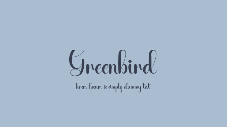 Greenbird Font