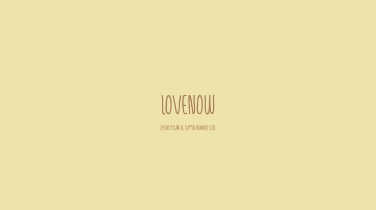 Lovenow Font
