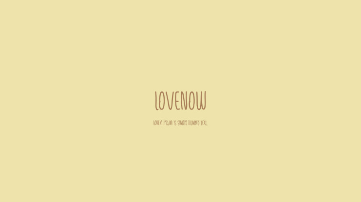 Lovenow Font