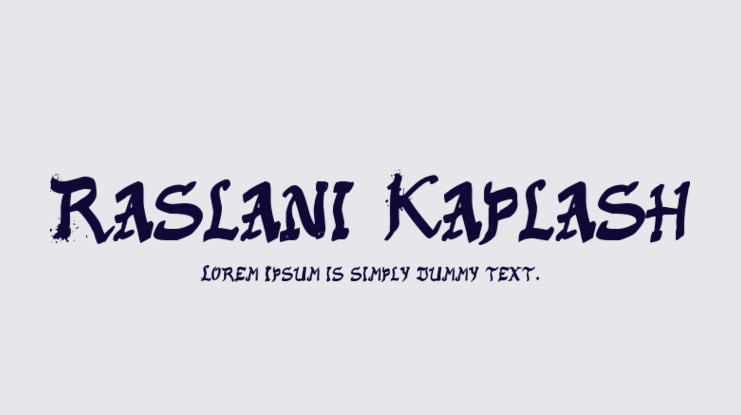 Raslani Kaplash Font
