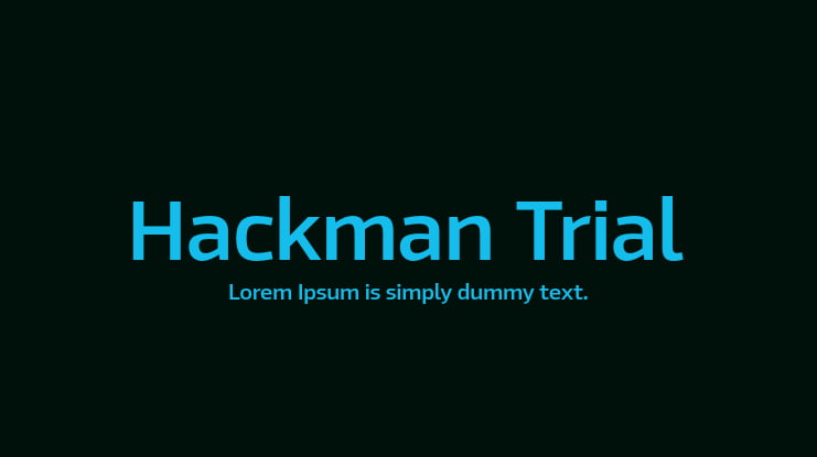 Hackman Trial Font Family