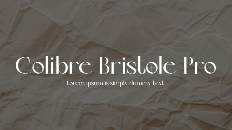Colibre Bristole Pro Font