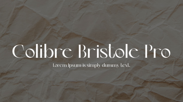 Colibre Bristole Pro Font