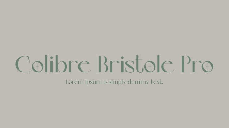 Colibre Bristole Pro Font