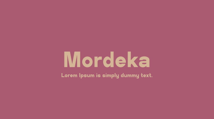 Mordeka Font