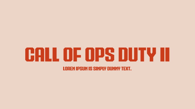 Call of Ops Duty II Font
