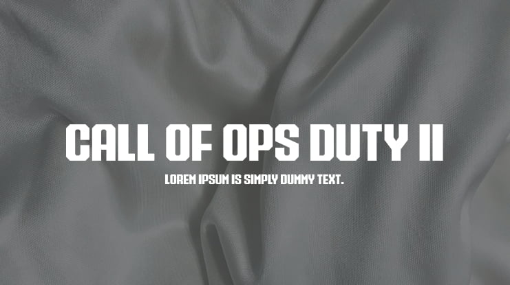 Call of Ops Duty II Font