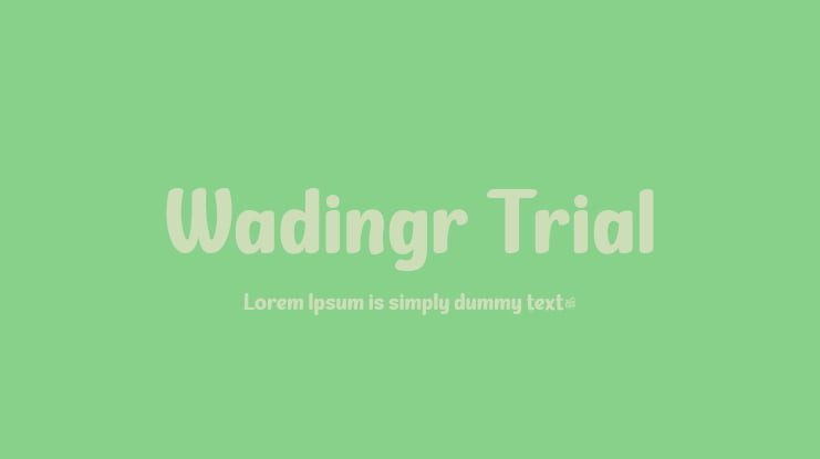 Wadingr Trial Font