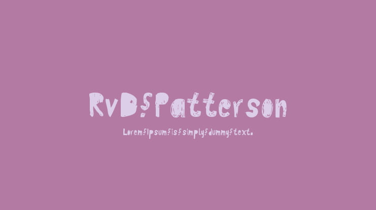 RvD Patterson Font