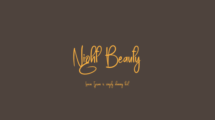 Night Beauty Font