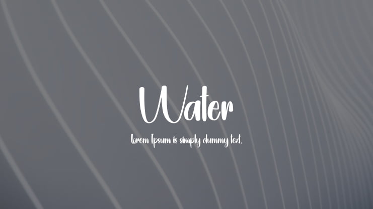 Water Font