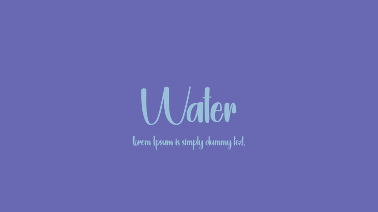 Water Font