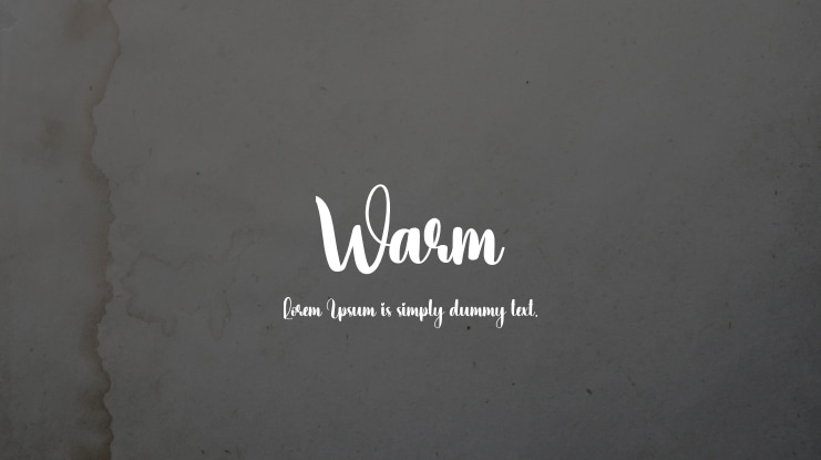 Warm Font