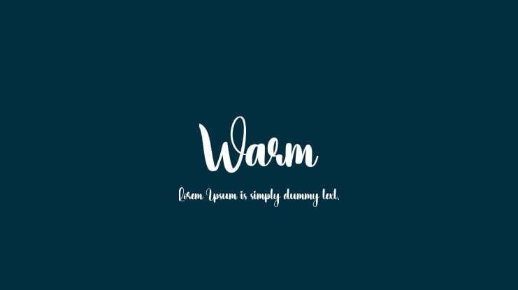 Warm Font