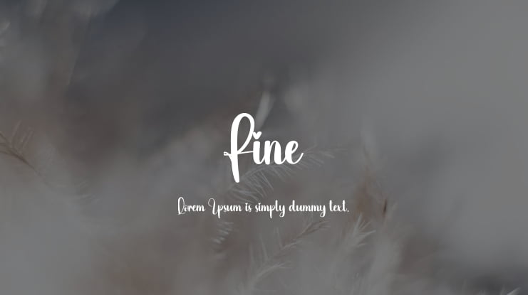 Fine Font