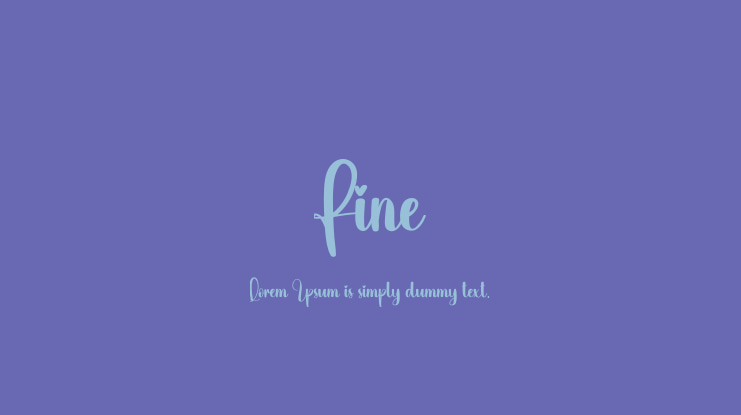 Fine Font