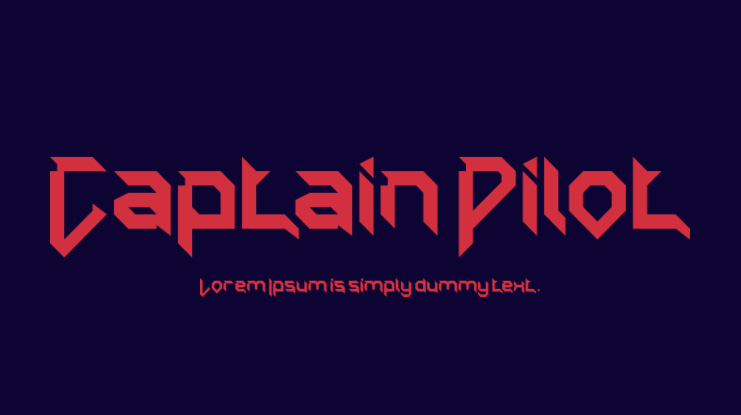 Captain Pilot Font