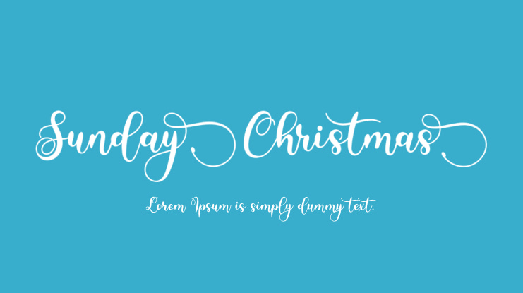 Sunday Christmas Font